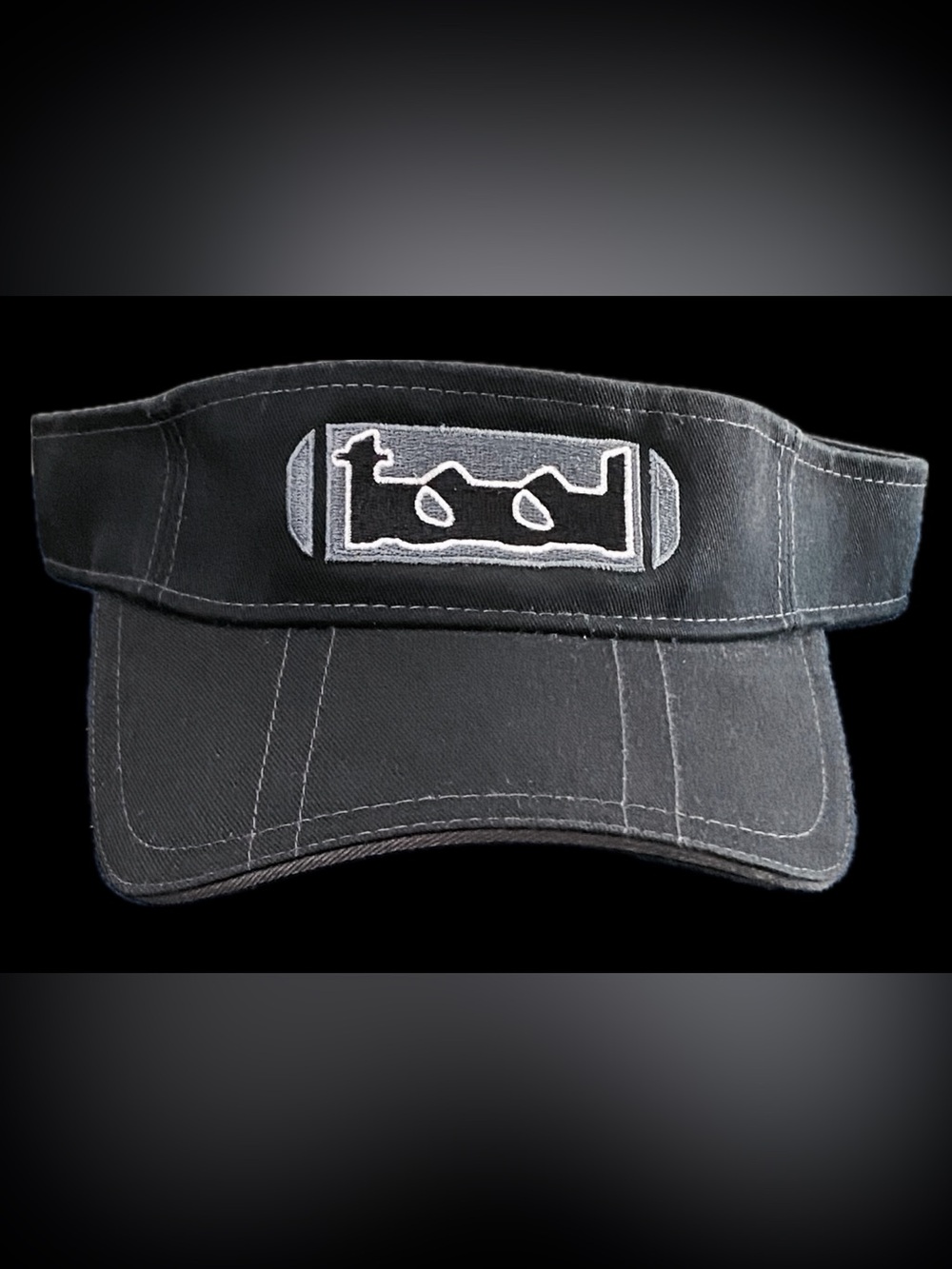 VTG NWT Tool Band Visor Hat Deadstock Y2K Bio-Domes Headgear Black